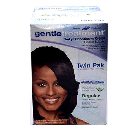 Johnson Products Gentle Treatment No Lye Conditioning Creme Relaxer System Twin Pack, 1 Ea